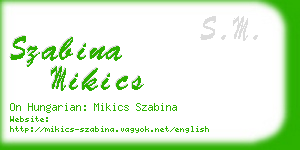 szabina mikics business card